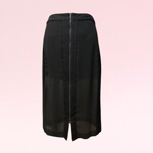 BCBG Mesh Pencil Skirt with full length duo zipper front closure. Only worn once